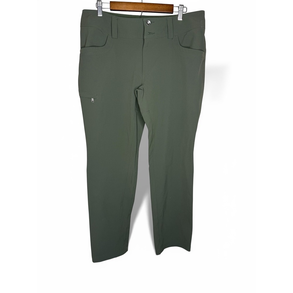 Marmot Womens 12 Hiking Pants Olive Green Straight Leg Outdoor Cargo Technical